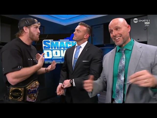 Logan Paul meets Nick Aldis & Adam Pearce | SmackDown 02/09/24