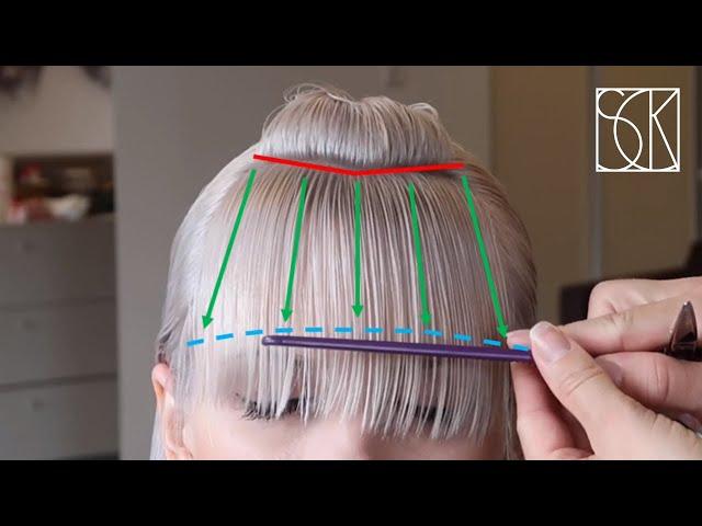 How to cut FRINGE/BANGS - tutorial by SANJA KARASMAN