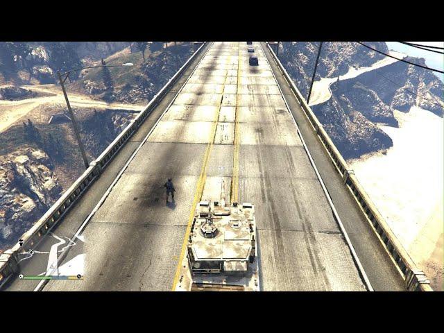 Grand Theft Auto V Trevor says Move (the Swatguy flys away)