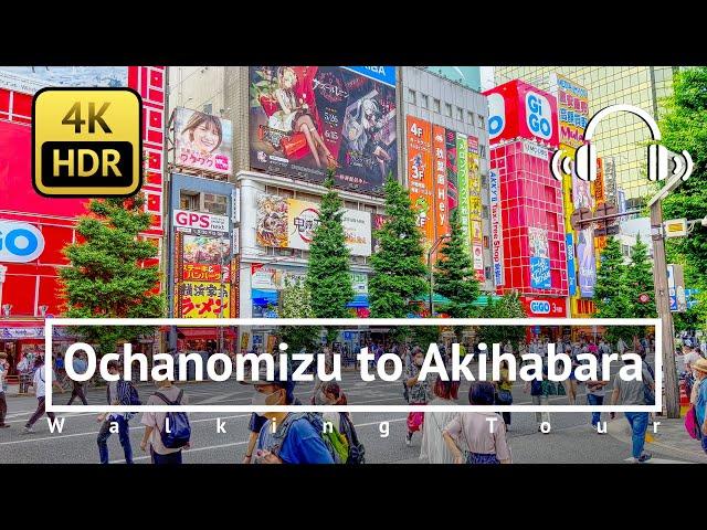 [4K/HDR/Binaural] Ochanomizu to Akihabara Walking Tour - Tokyo Japan