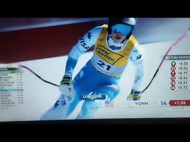 Lindsey Vonn Abfahrt WM Saalbach Hinterglemm 2025