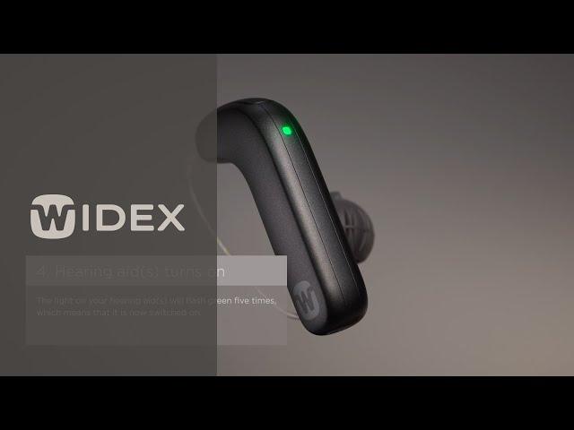 Switching your Widex SmartRIC on | Widex hearing aids