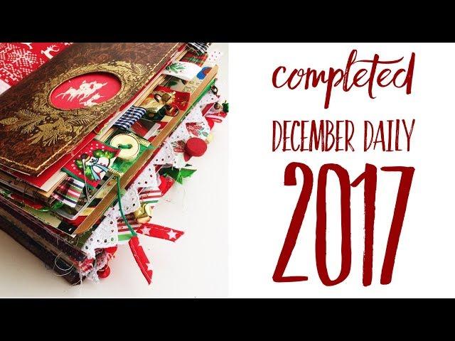 Completed December Daily 2017 | Traveler's Notebook | Flip Through