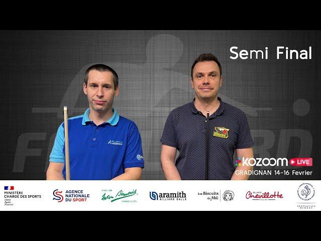 3-CUSHION French  Grand Prix - Semi Final - Léo DUBERNEY vs Mikael DEVOGELAERE