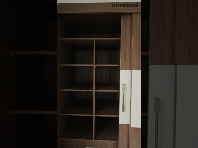 Green-coloured matt finish laminate Kitchen | Uniwood Products | #interiordesignersinkochi