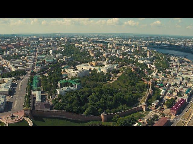 Нижний Новгород. Верхняя (нагорная) часть, аэросъемка | SkyMovie