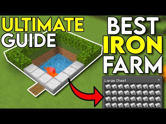 The EASIEST Iron Farm Minecraft Bedrock 1.21!