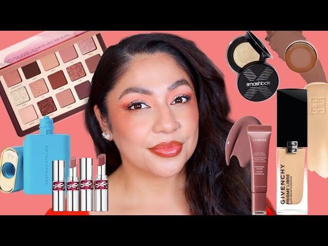 TRYING NEW MAKEUP || WESTMAN ATELIER, GIVENCHY, SMASHBOX , NATASHA DENONA, YSL  & MORE