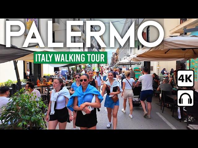 PALERMO, Sicily  Summer Paradise, 4K Walking Tour 2024 ️