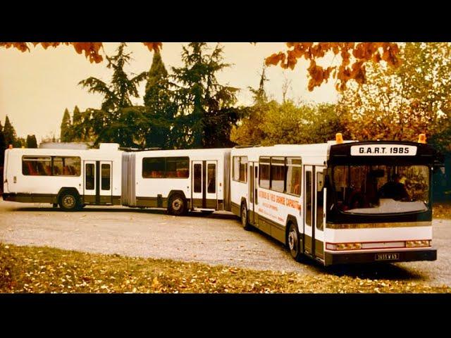 Évolutions du prototype Renault Heuliez MEGABUS - 1985 - 1989 CGFTE Bordeaux / GX237 bus bi articulé