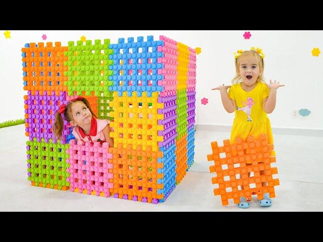 Alice and friend play with Toy Blocks