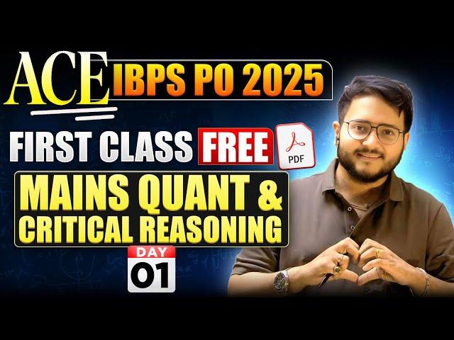  IBPS PO Mains Quant & Critical Reasoning ACE Your Exam with Harshal Sir