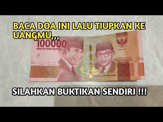 DOA UANG BERKAH, BACAKAN DOA INI PADA UANGMU