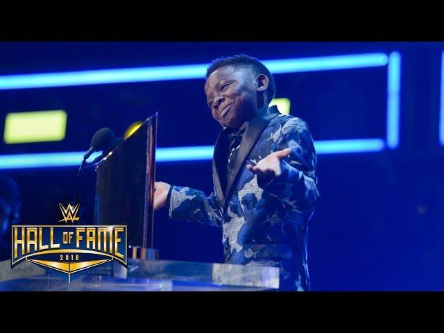 Warrior Award recipient Jarrius "J.J." Robertson roasts John Cena: WWE Hall of Fame 2018