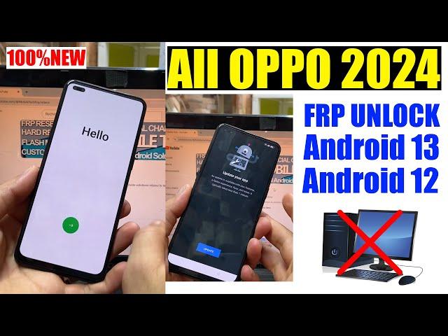 All Oppo FRP Bypass 2024 | Oppo Android 13 Google Account Remove Without pc