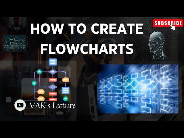 How to draw the Flowchart | Flowchart Representation | Flowchart Symbols | Examples | VAK's Lecture