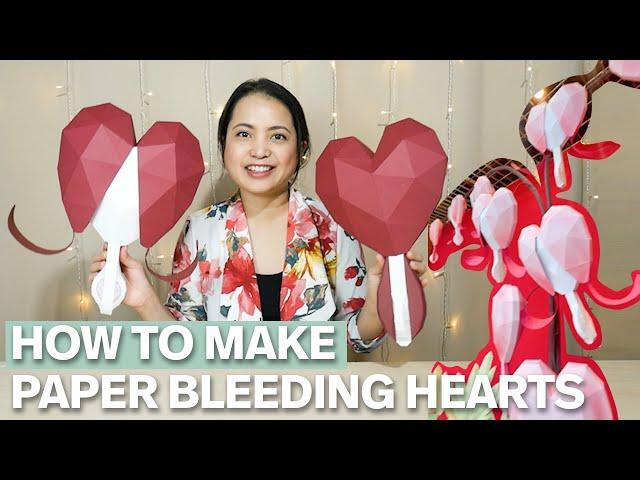 How to make Giant Paper Bleeding Hearts, DIY Valentines Day Decor