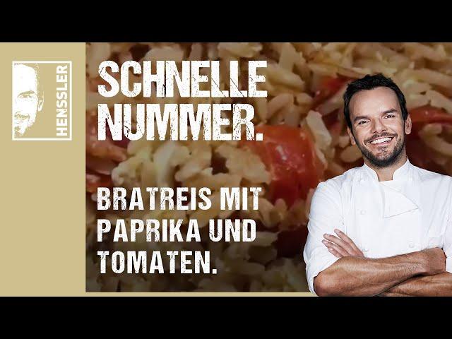 Schnelles Bratreis-Rezept mit Paprika und Tomaten von Steffen Henssler