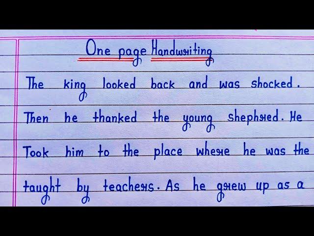 english writing practice 2024 || One page english handwriting kaise likhe ||