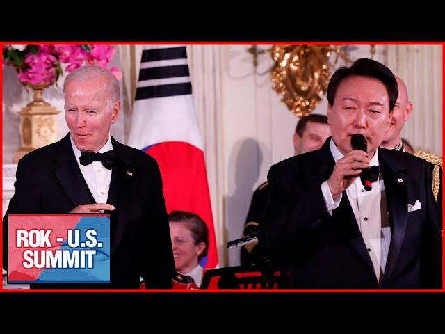 S. Korean President Yoon Suk Yeol sings 'American Pie' at White House state dinner