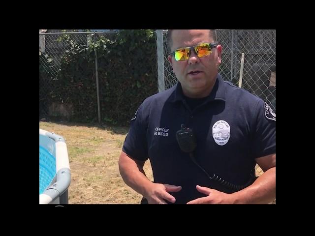 Bullet Enters Pool Where Father and Daughter Were Swimming