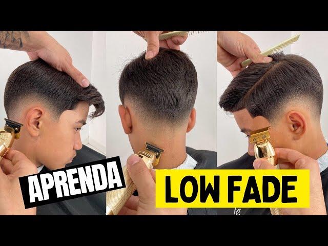 COMO FAZER LOW FADE em cabelo liso / passo a passo rápido 