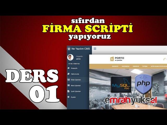 77-Php Dersleri - Bölüm 01- Yönetim Panelli Porto Firma Scripti Html template parçalama işlemleri-01