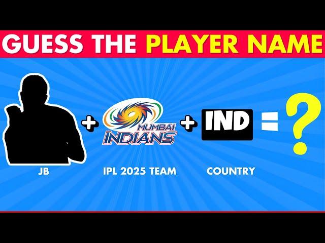 Guess the Player by Their Country and IPL 2025 Team | Cricket Quiz