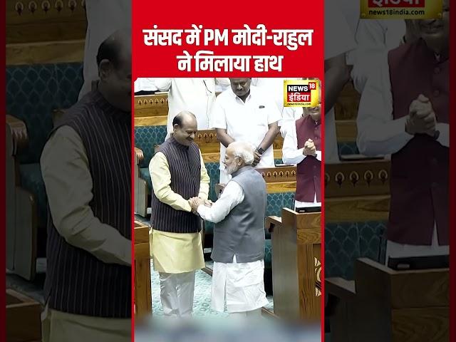 PM Modi ने  संसद में Rahul Gandhi से मिलाया हाथ । Lok Sabha । N18S