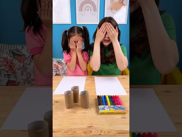 WOW Tube DRAWING!  Easy Art Trick for KIDS to Try ️ #shorts #kids
