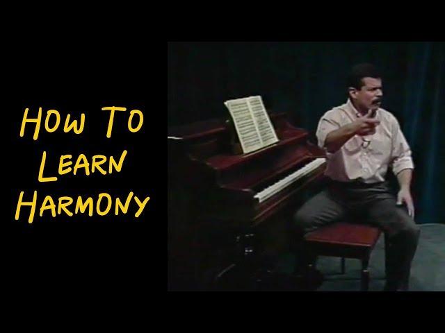 How to learn harmony