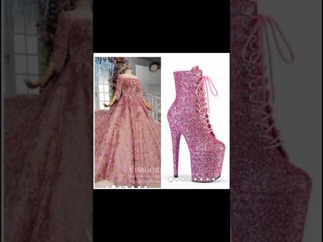 Ball gauns and maching pencil heel sandals callection 