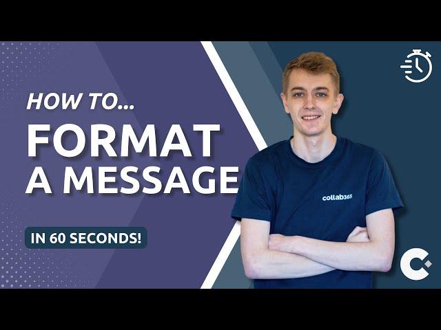 How To Format A Message In Microsoft Teams