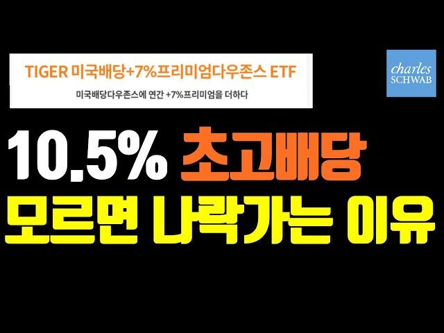 TIGER 미국배당 +7% +3% 프리미엄다우존스 투자 하지마세요(고수익에 공짜는 없습니다)