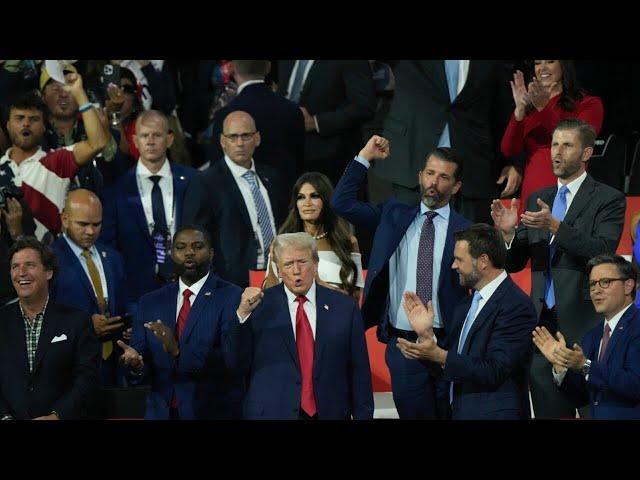 Donald Trump receives standing ovation at the Republican National Convention