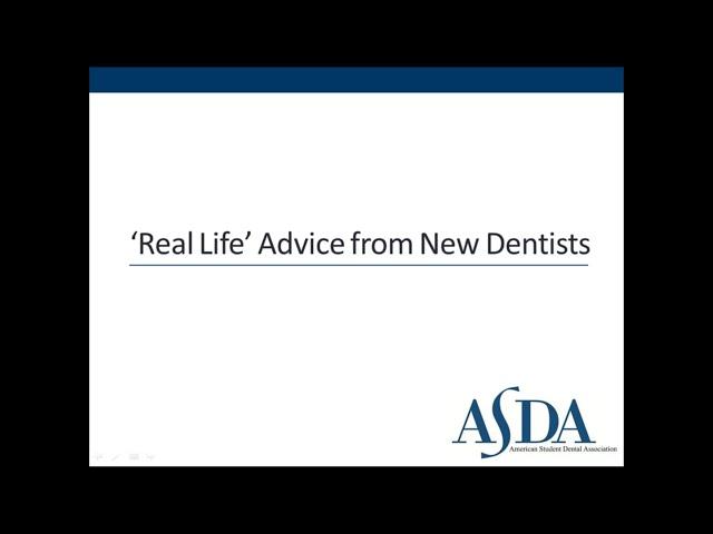 ‘Real Life’ Advice from New Dentists