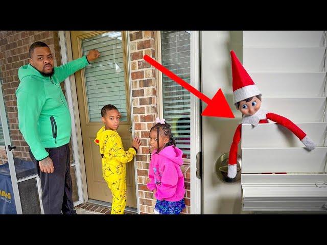 CREEPY ELF LOCKS FAMILY OUTSIDE!!!!!