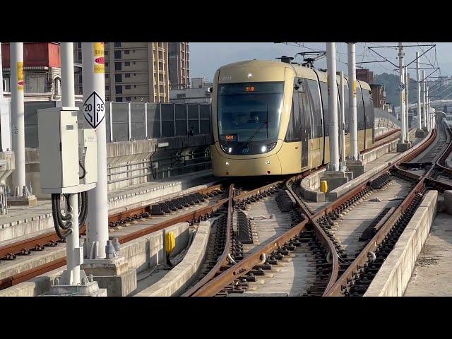 新北捷運 安坑輕軌 K06安康站 區間車 列車進站 轉轍器切換Ankeng LRT New Taipei Metro