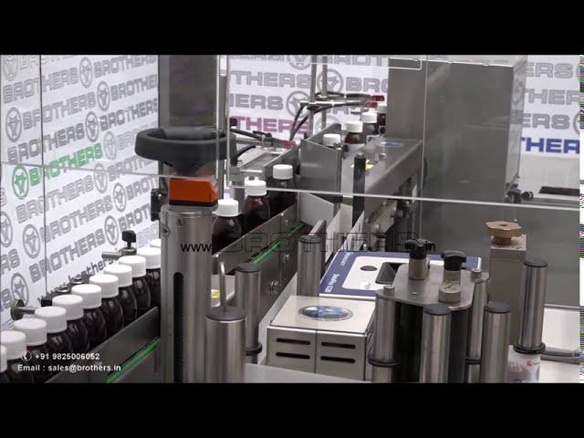 LABELSTIK-150B  Sticker Labelling Machine for Round Bottles with Online Printing & Rejection System