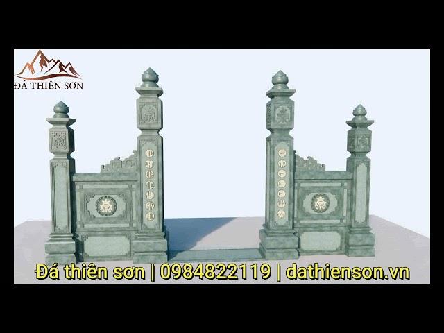 Cổng đá tự nhiên đẹp dành cho nhà thờ họ, khu lăng mộ, đình chùa