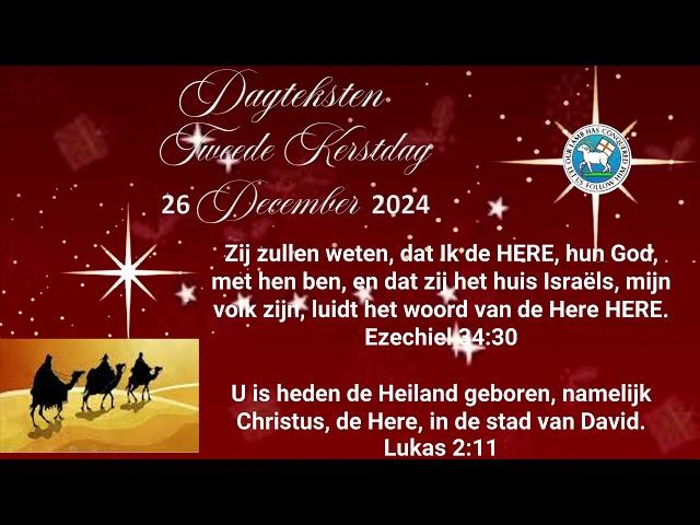 Dagteksten en Gebed 26 December 2024