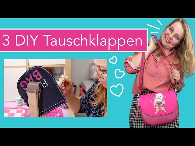 Kreatives Experiment mit Leder: 3 neue DIY Tauschklappen für meine Saddle Bag