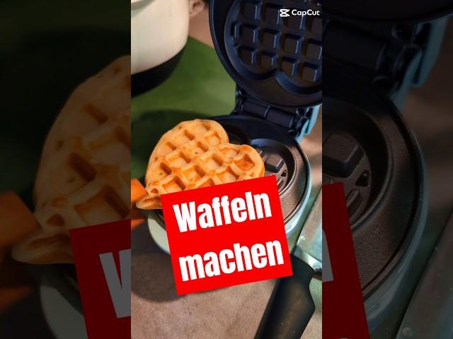 Waffeln machen #teig #waffeleisen #suess #zucker