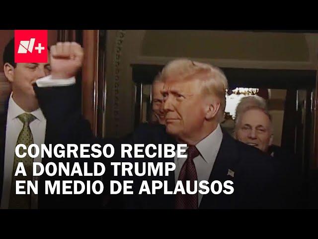 Ovacionan a Trump al ingresar a la Cámara de Representantes para primer discurso 2025