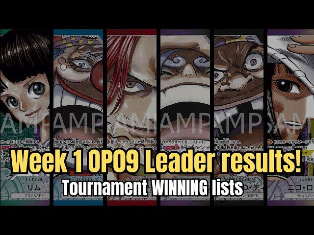 [OP09] Week 1 OP09 Leader results + Deck lists from Asia [One Piece TCG]