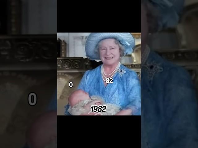 The Queen Mother with her great grandson, Prince William #princewilliam #queenmother #royalty #uk