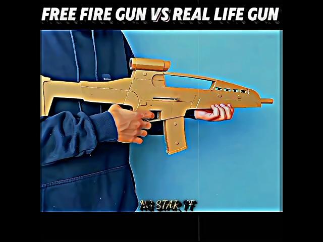 Free Fire Gun  vs Real Life Gun ️ — Farq Kahan Hai?#shorts #freefire
