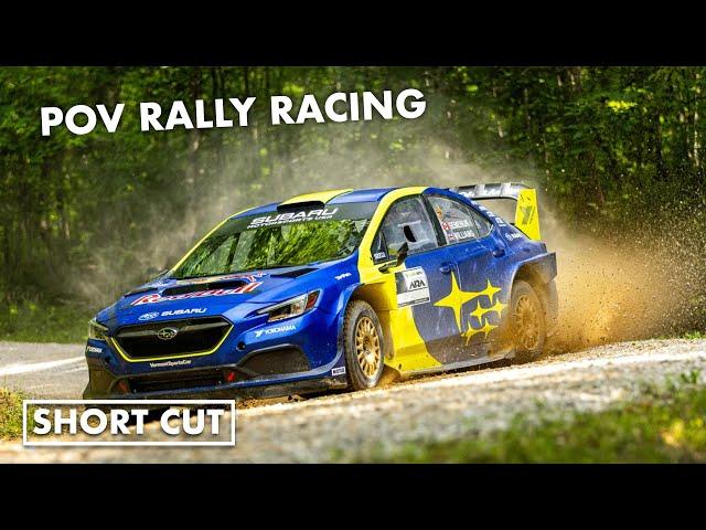 POV rally racing: riding shotgun in Subaru's 2024 rally car at night