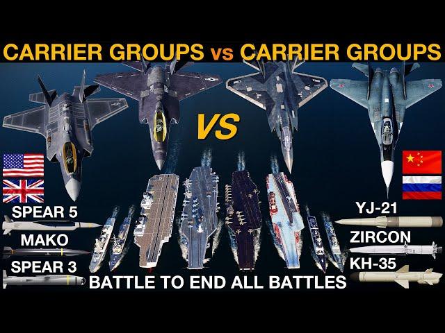 2027 US & UK Carrier Groups vs 2027 Russian & Chinese Carrier Groups (Naval Battle 137) | DCS