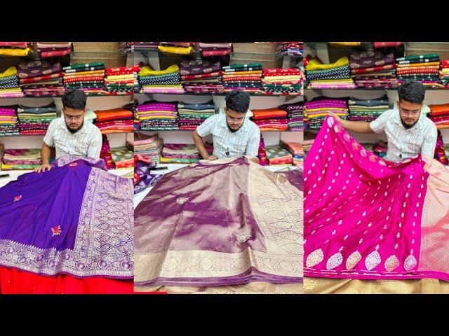 Buy Luxurious ￼Banarasi Silk Original Sarees From Banaras Haleema Creation